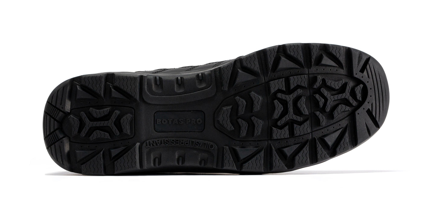 Botas Pro Black 8 inch Side Zipper Rubber Sole Tactical Boots BMP110BK