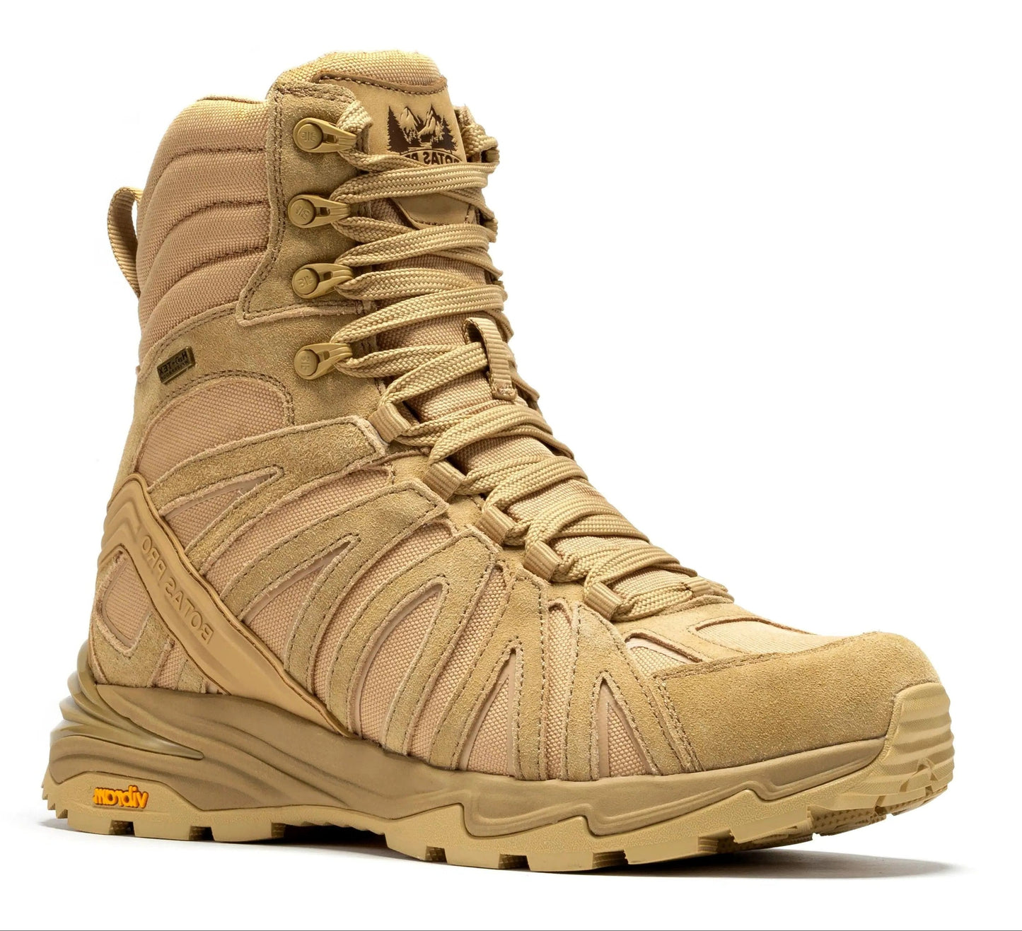 Waterproof 8 Inch Tactical Boots with VIBRAM® Traction Lug Outsole Botas Pro Sand