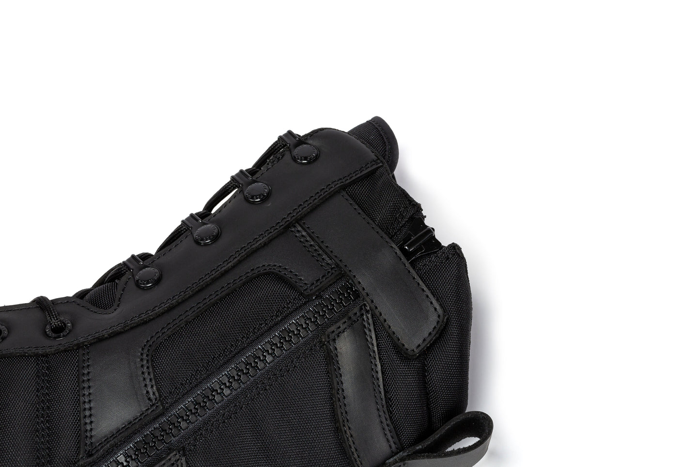 Botas Pro Black 8 inch Side Zipper Rubber Sole Tactical Boots BMP110BK