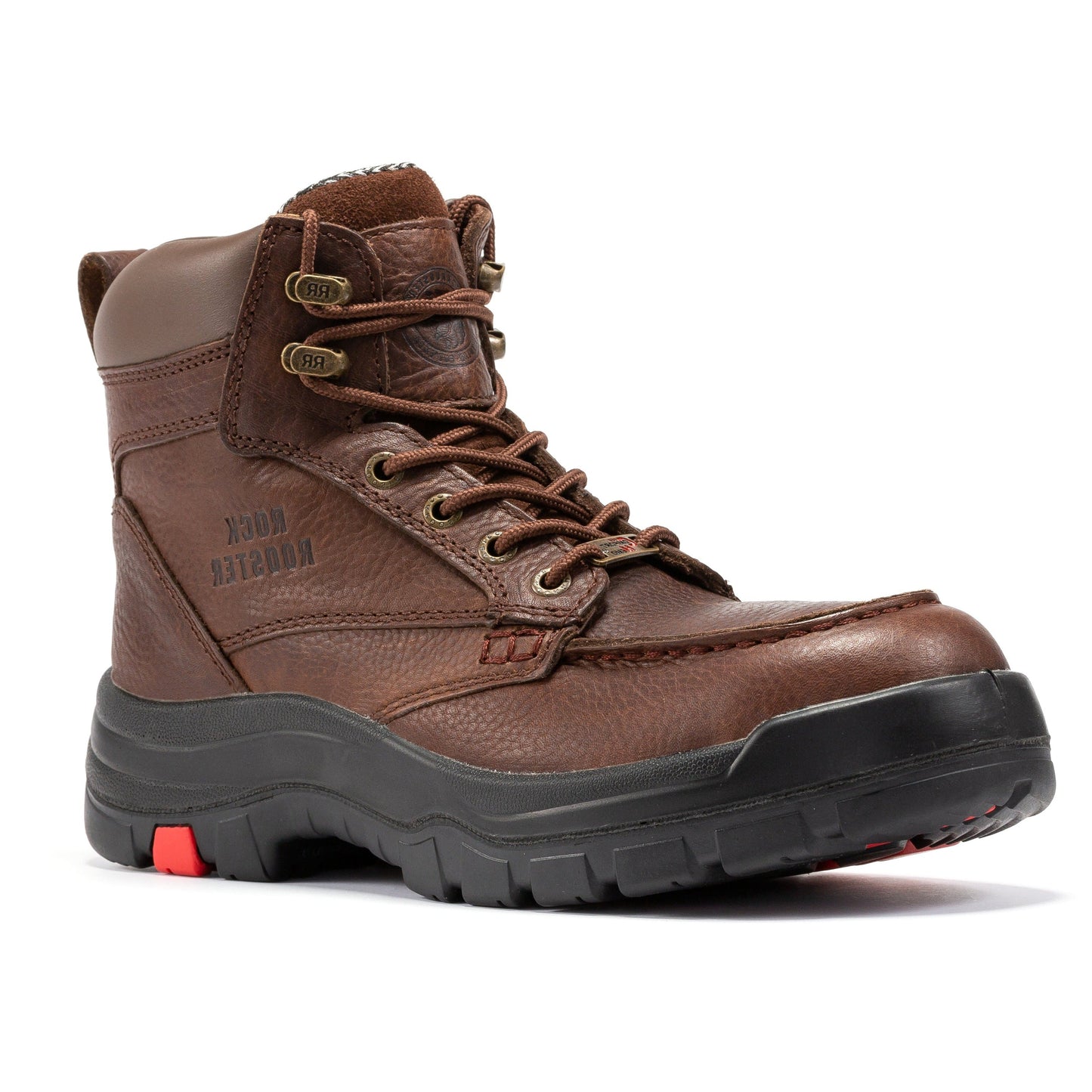 Steel Toe Wide Waterproof Work Boots 6 inch Rubber Outsole ROCKROOSTER