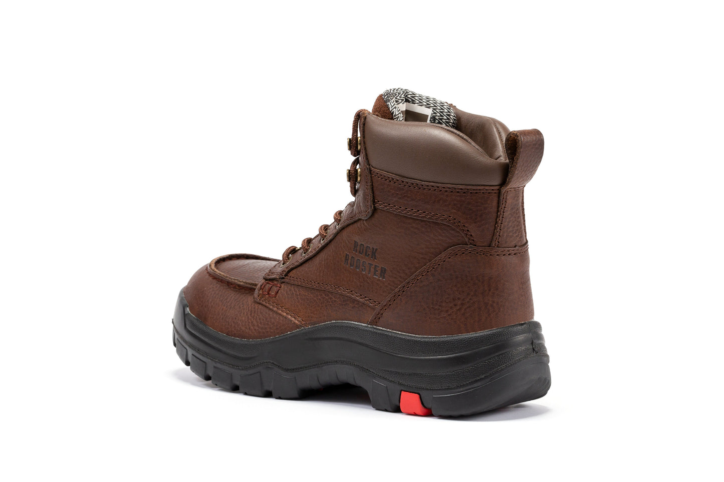 Steel Toe Wide Waterproof Work Boots 6 inch Rubber Outsole ROCKROOSTER