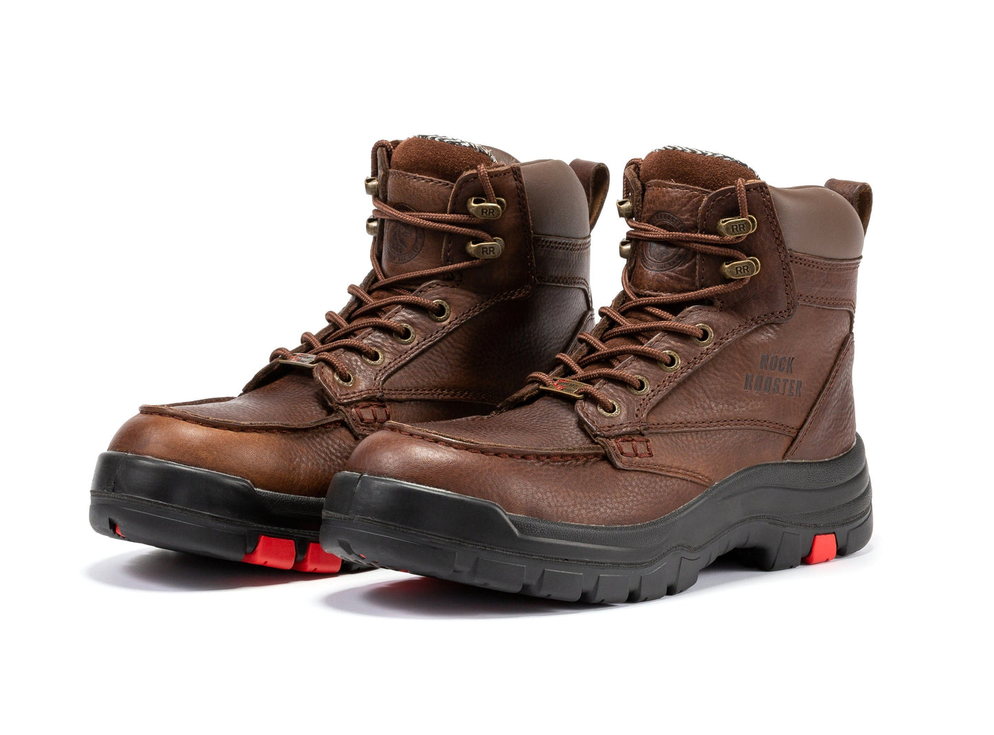Zumbro Wide Soft Toe Work Boots 6 inch Rubber Outsole ROCKROOSTER