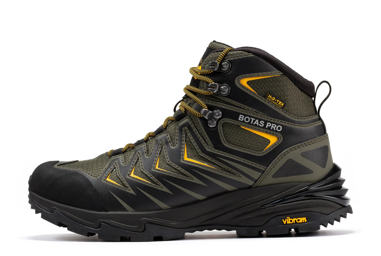 Waterproof Metallic Green 6 Inch Hiking Boots Botas Pro