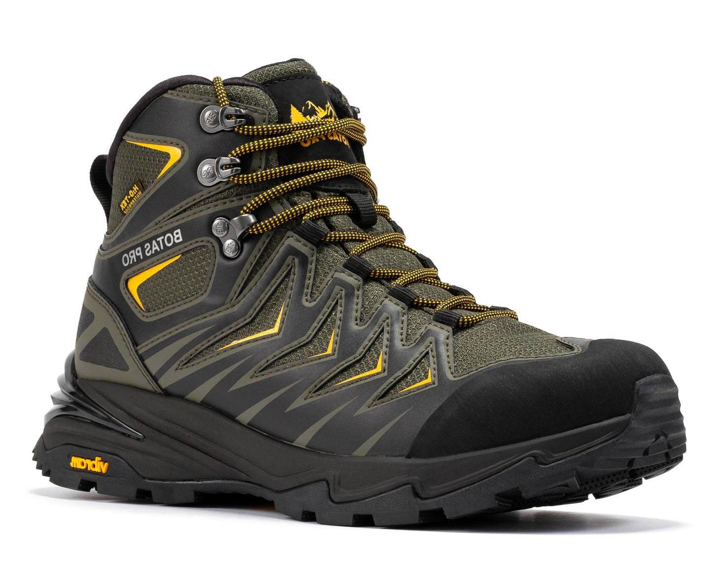 Waterproof Metallic Green 6 Inch Hiking Boots Botas Pro