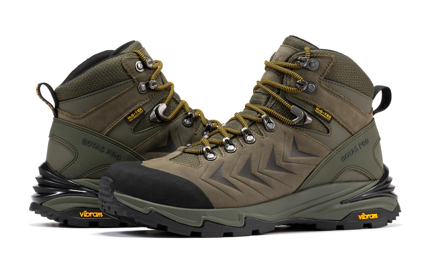 Botas Pro Olive 6 Inch Waterproof Hiking Boots with VIBRAM Traction Lug Outsole BP22123