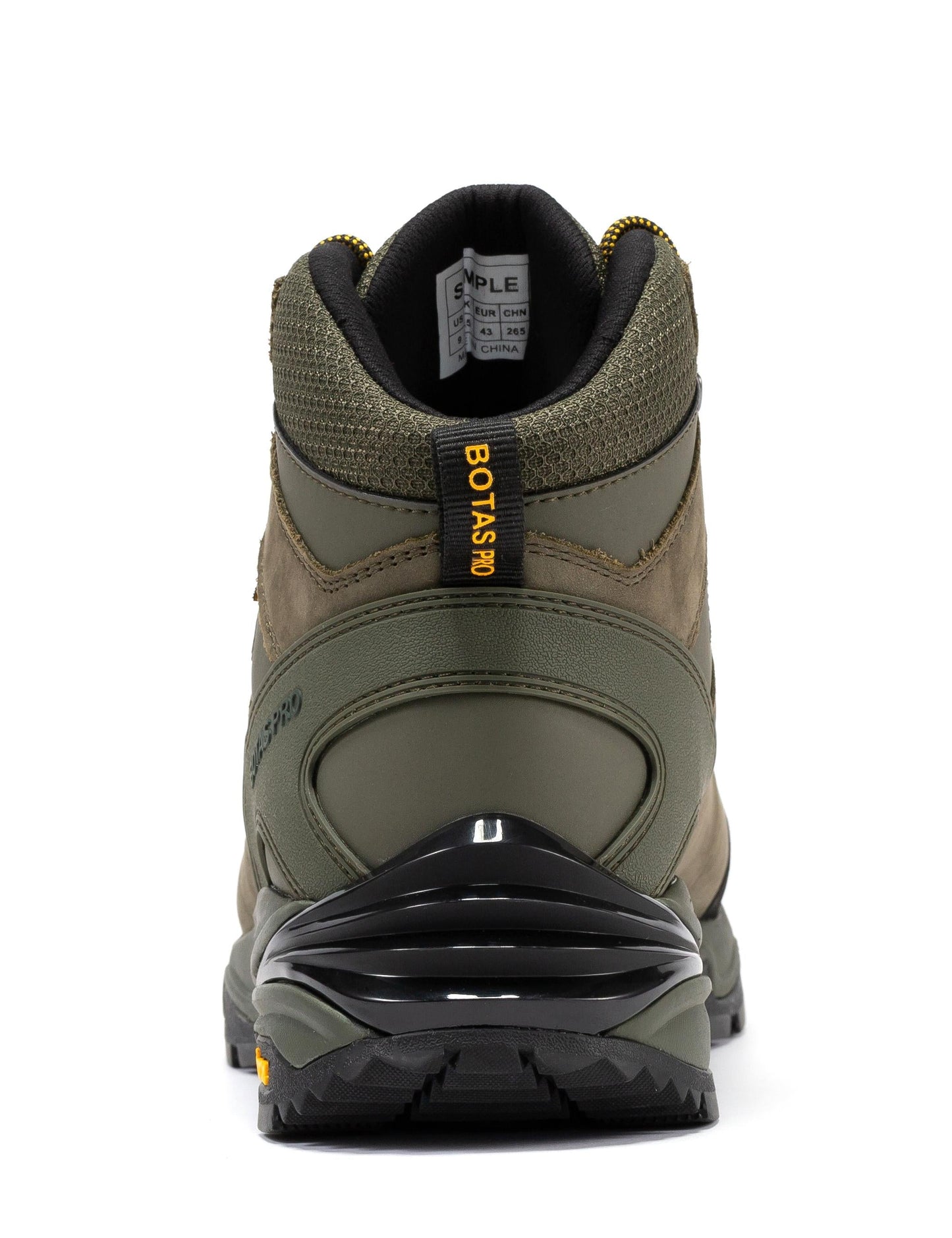 Botas Pro Olive 6 Inch Waterproof Hiking Boots with VIBRAM Traction Lug Outsole BP22123