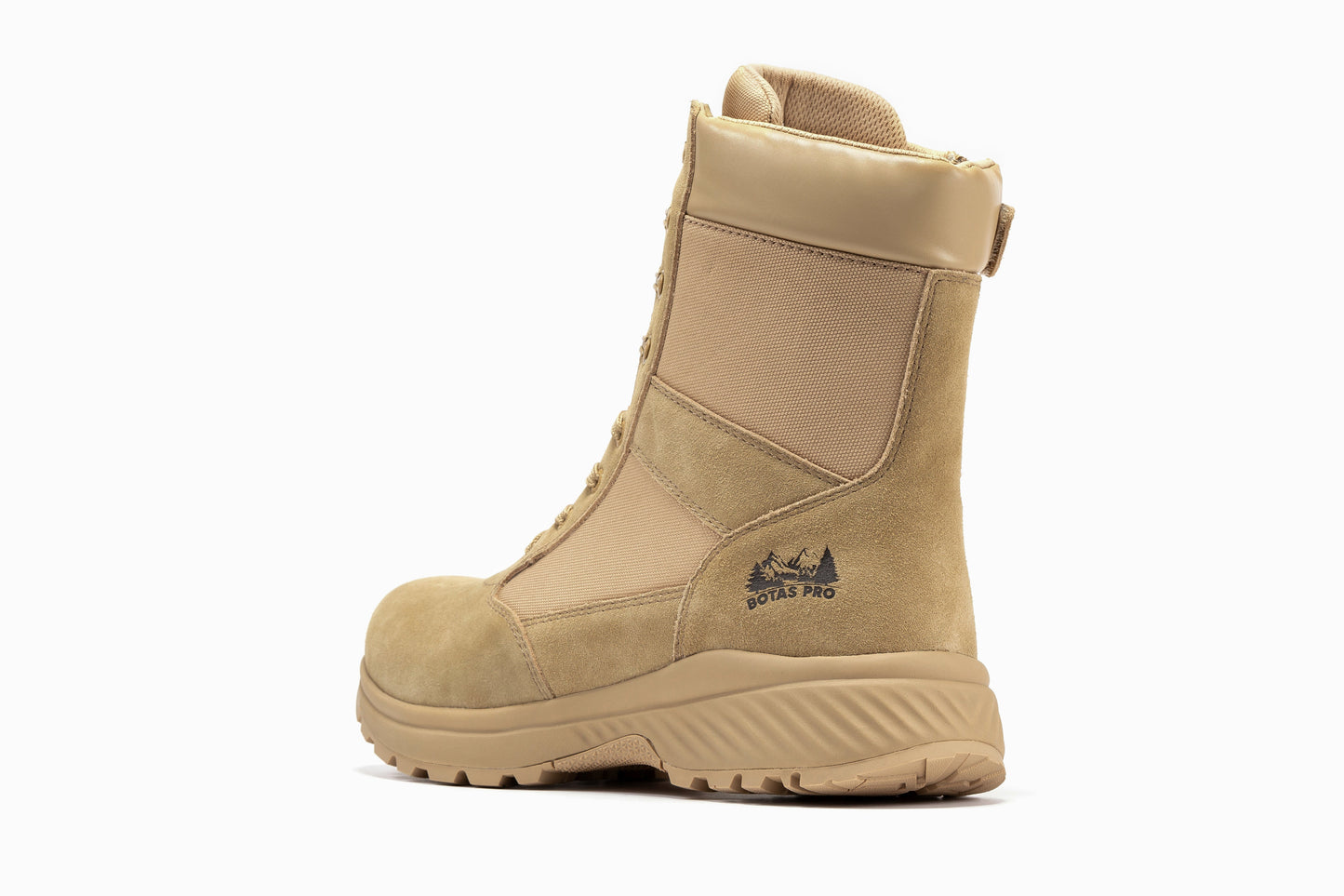 Botas Pro Sand Suede Leather 8 inch Side Zipper Military Tactical Boots BP701