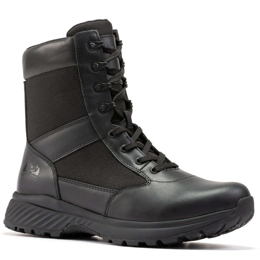 Full Grain Leather Side Zipper Military Tactical Boots Botas Pro Black Men's 8 inch BP703