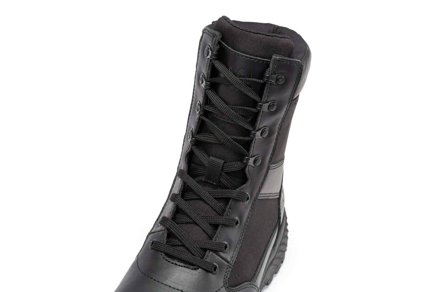 Full Grain Leather Side Zipper Military Tactical Boots Botas Pro Black Men's 8 inch BP703