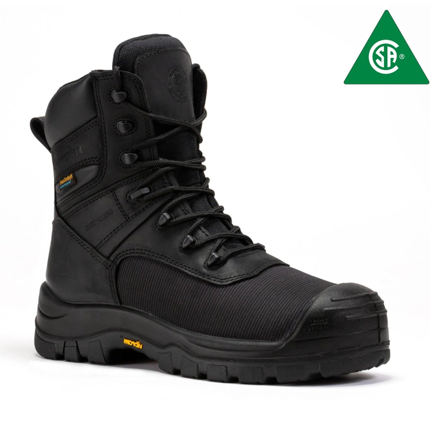 Black Waterproof Composite Toe 8 inch Work Boots ROCKROOSTER