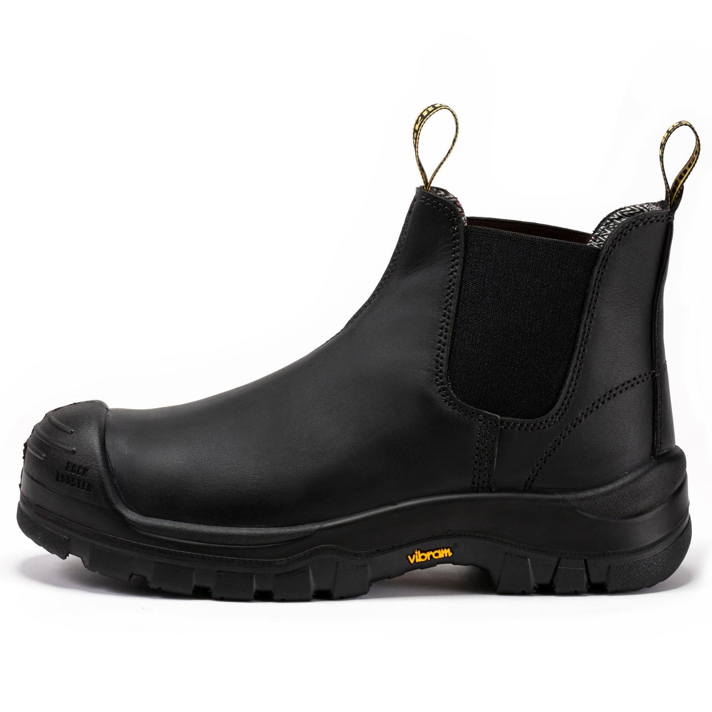 Men's Black 6 inch Composite Toe Pull-on Leather Work Boots ROCKROOSTER