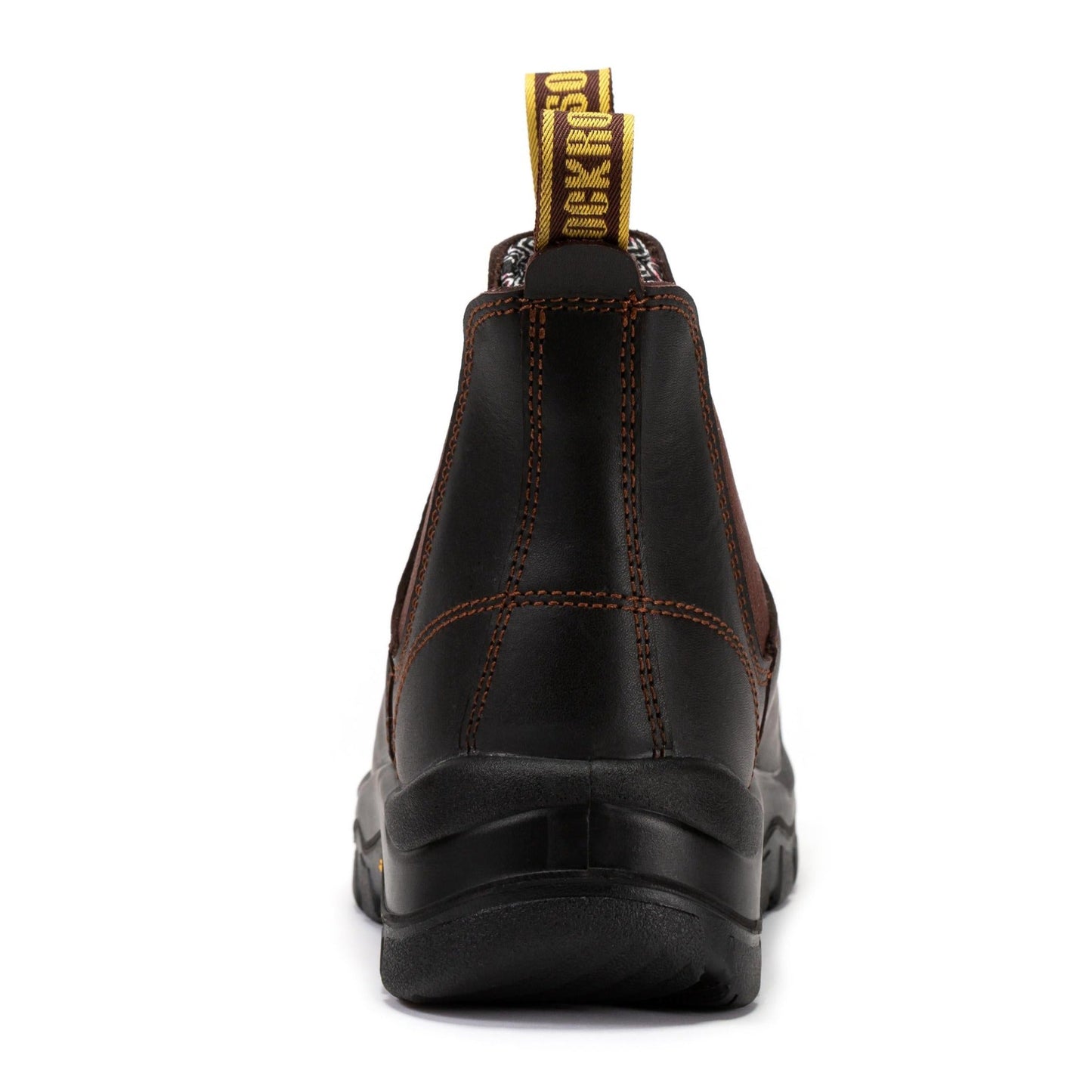 Dark Brown Composite Toe Pull-on Leather Work Boots ROCKROOSTER