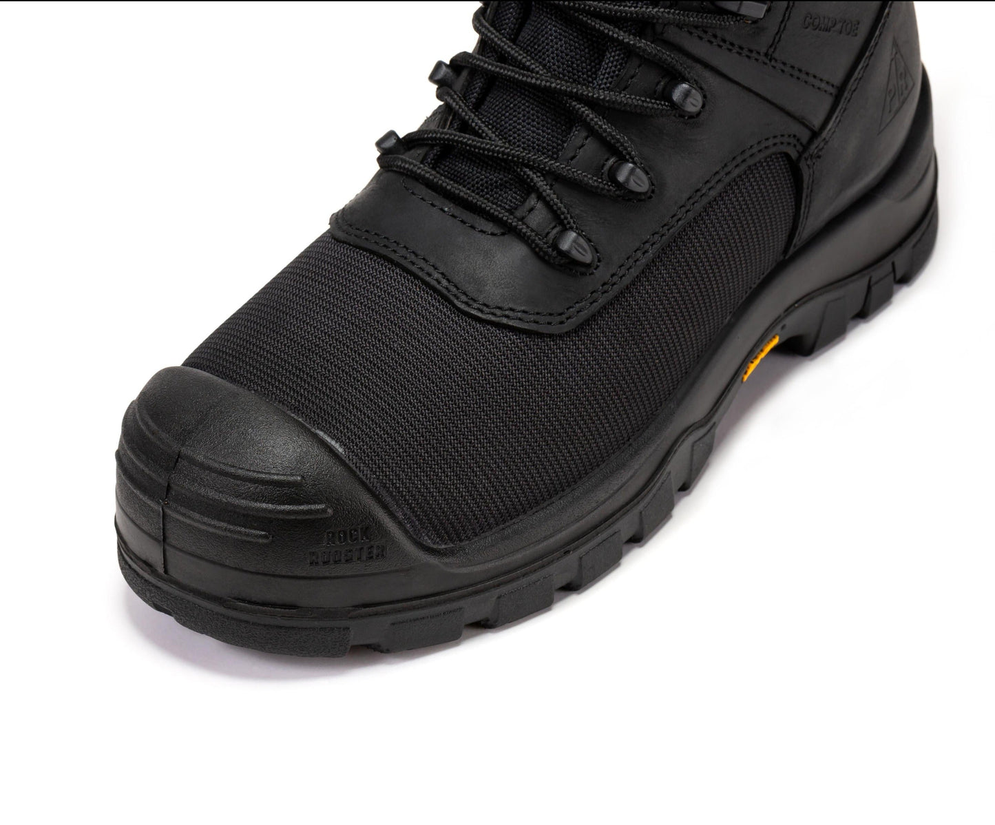 Black Waterproof Composite Toe 8 inch Work Boots ROCKROOSTER