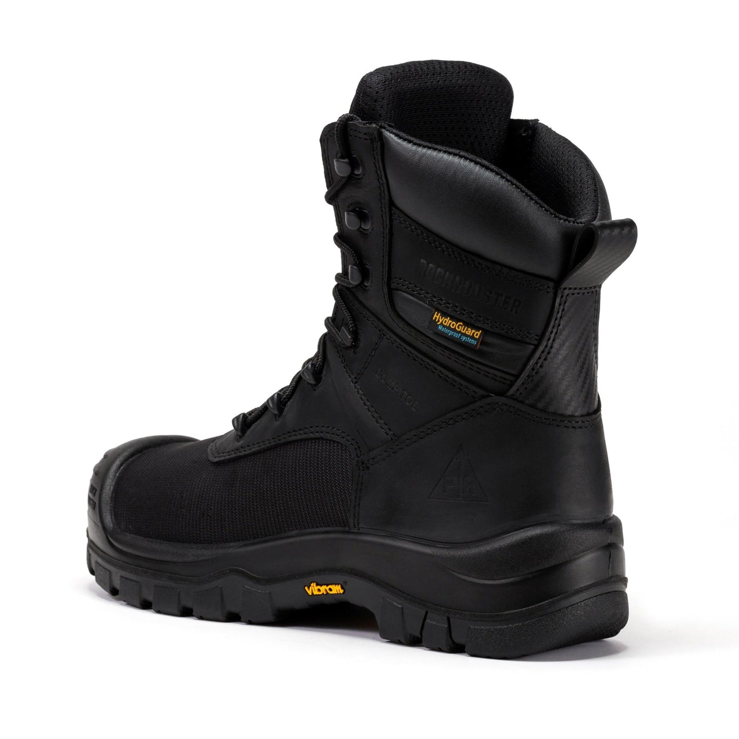 Black Waterproof Composite Toe 8 inch Work Boots ROCKROOSTER