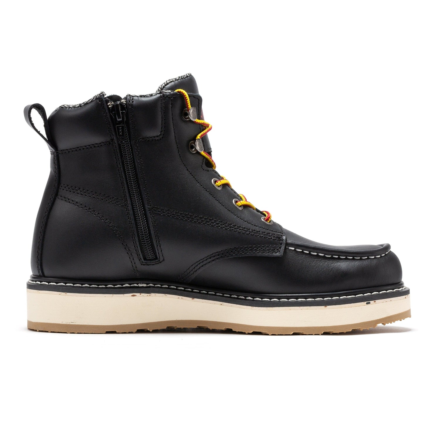 Magnolia Black Soft Toe 6 inch Wedge Work Boots ROCKROOSTER