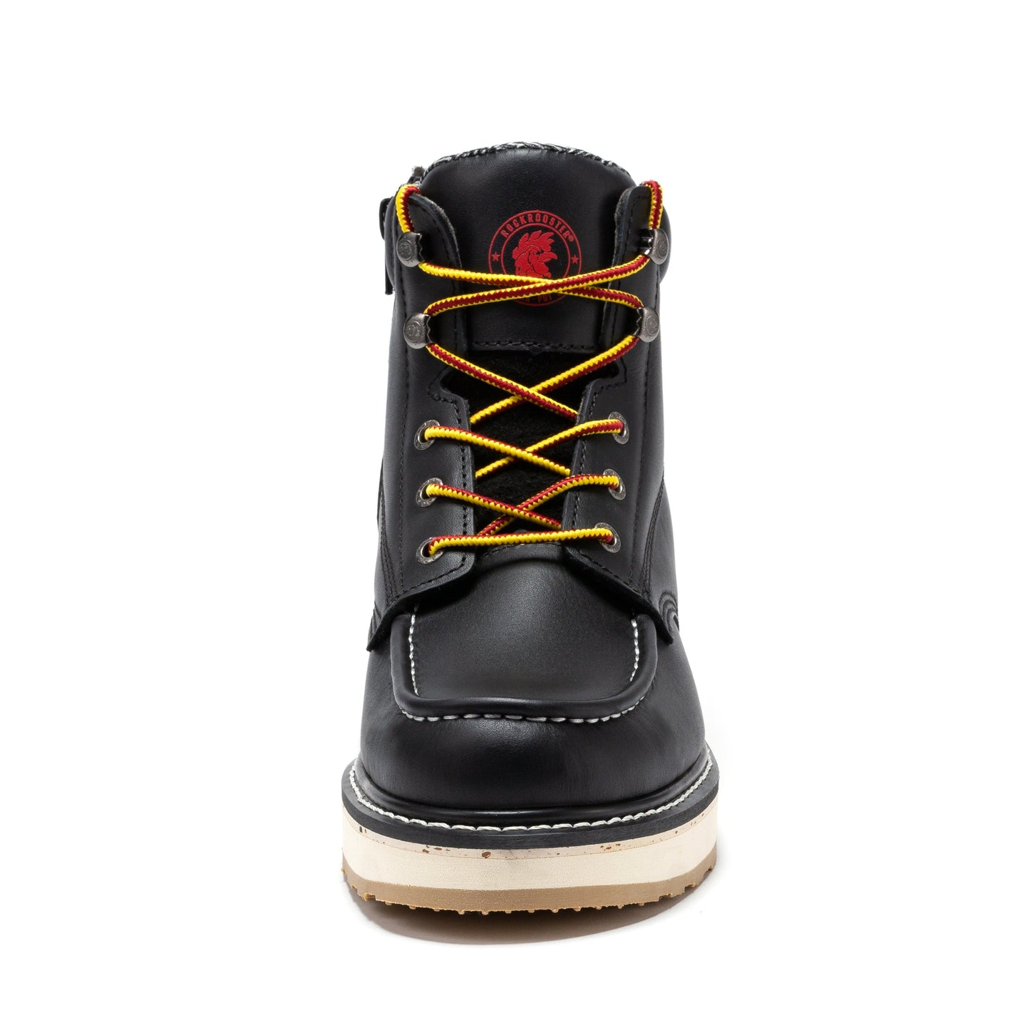 Magnolia Black Soft Toe 6 inch Wedge Work Boots ROCKROOSTER