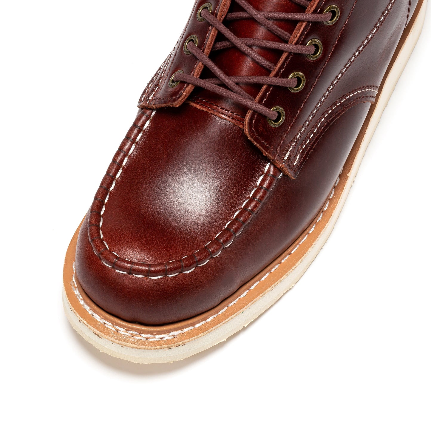 Norwood Cherry Brown Soft Toe 6 inch Wedge Work Boots ROCKROOSTER