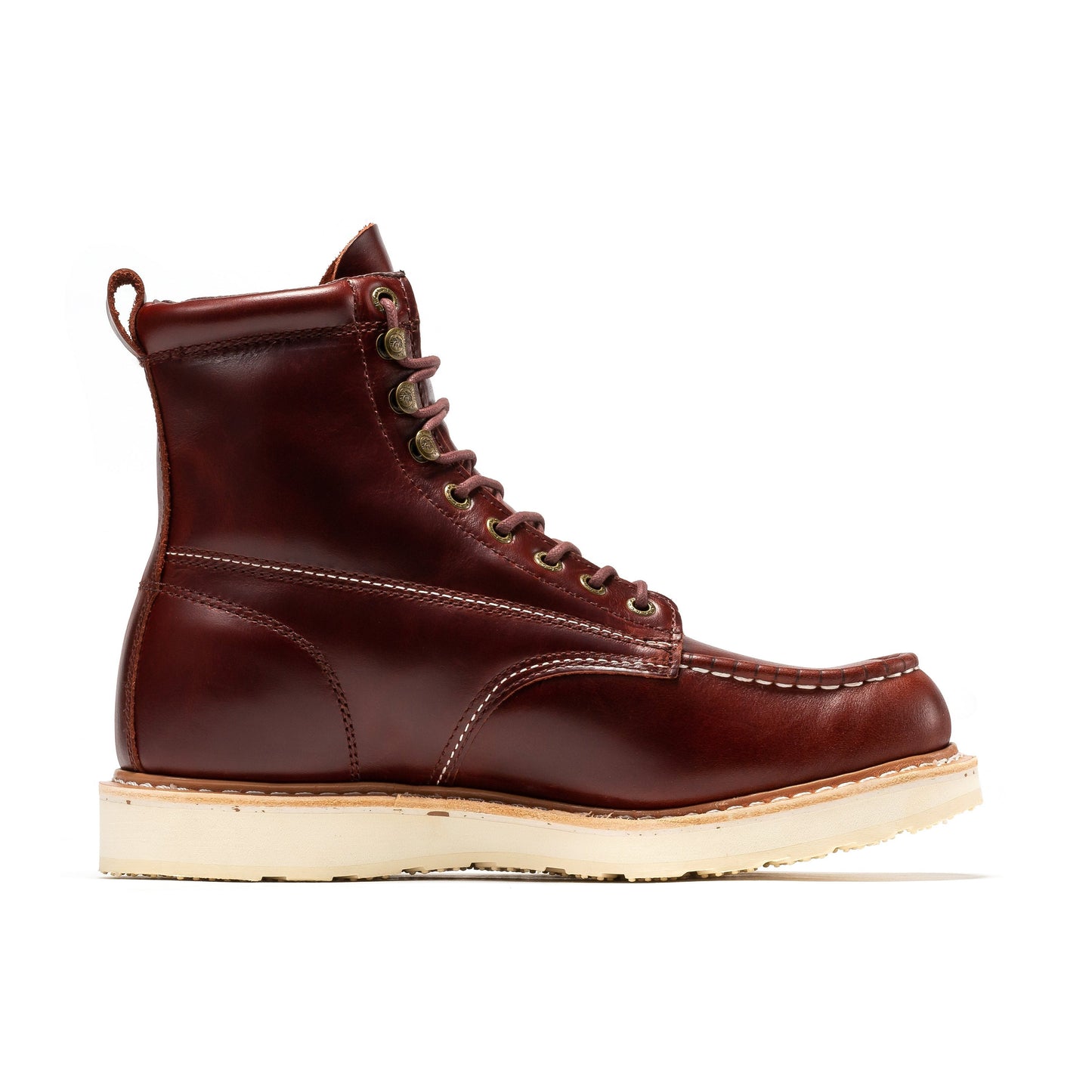 Norwood Cherry Brown Soft Toe 6 inch Wedge Work Boots ROCKROOSTER