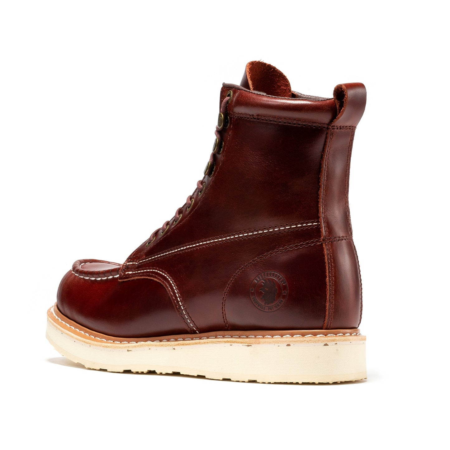 Norwood Cherry Brown Soft Toe 6 inch Wedge Work Boots ROCKROOSTER