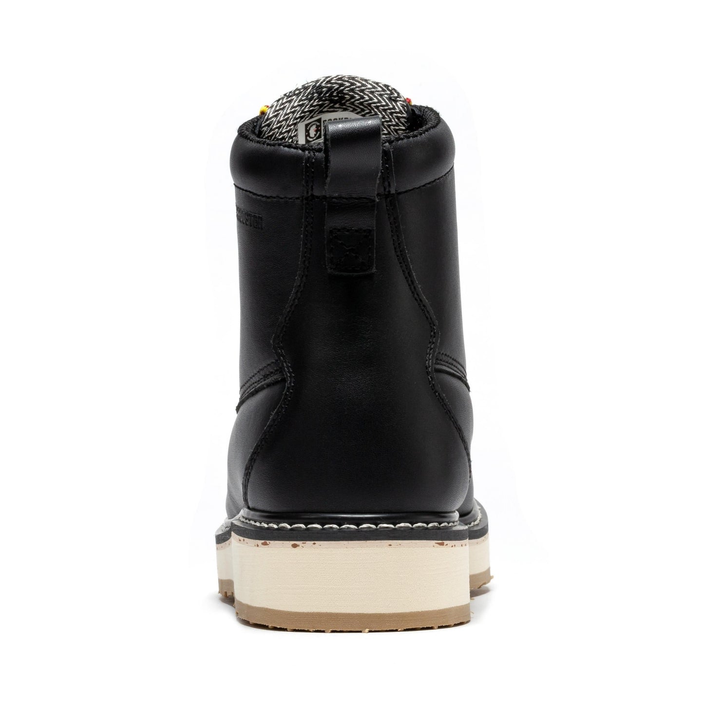 Men's 6 inch Black Steel Toe Wedge Work Boots ROCKROOSTER