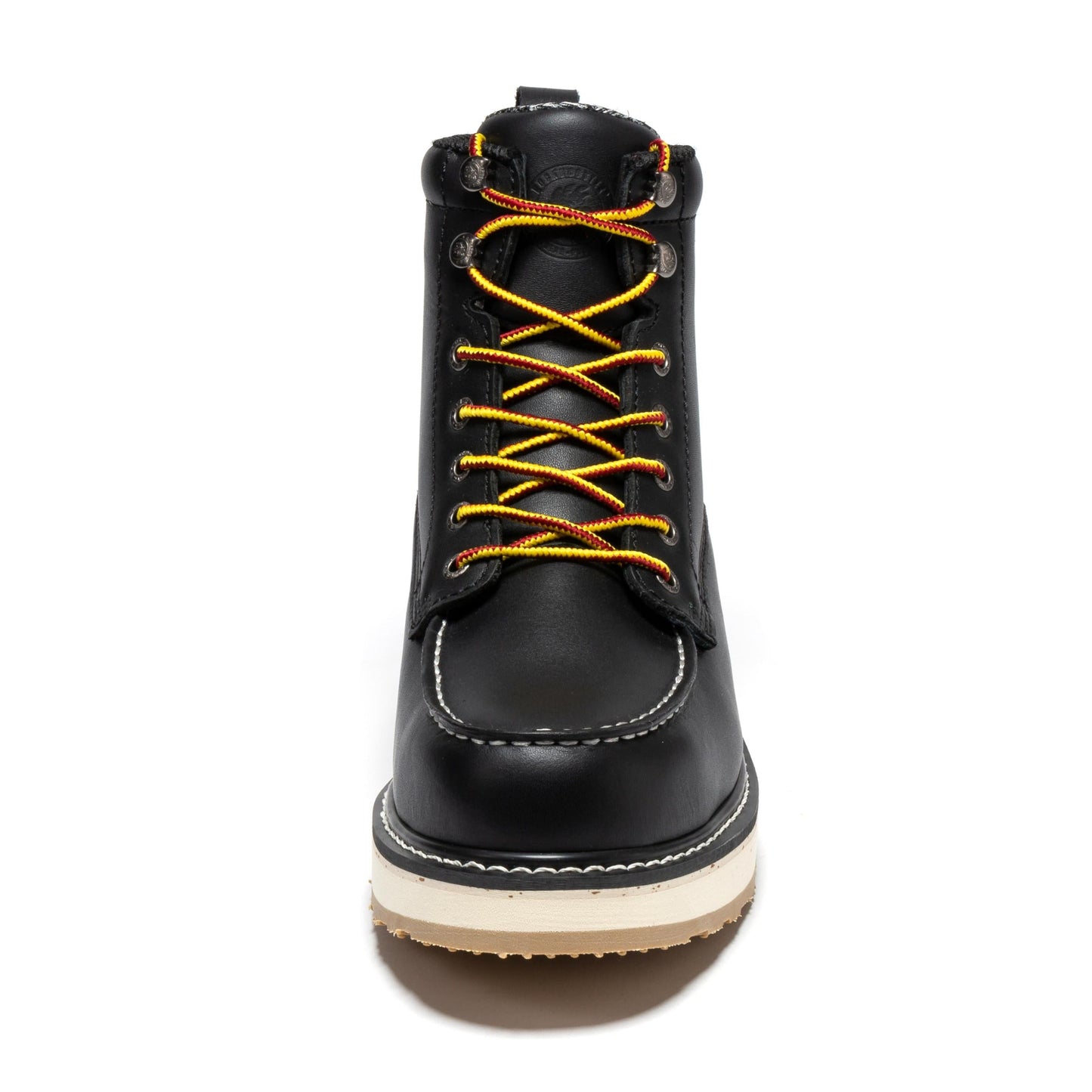 Men's 6 inch Black Steel Toe Wedge Work Boots ROCKROOSTER