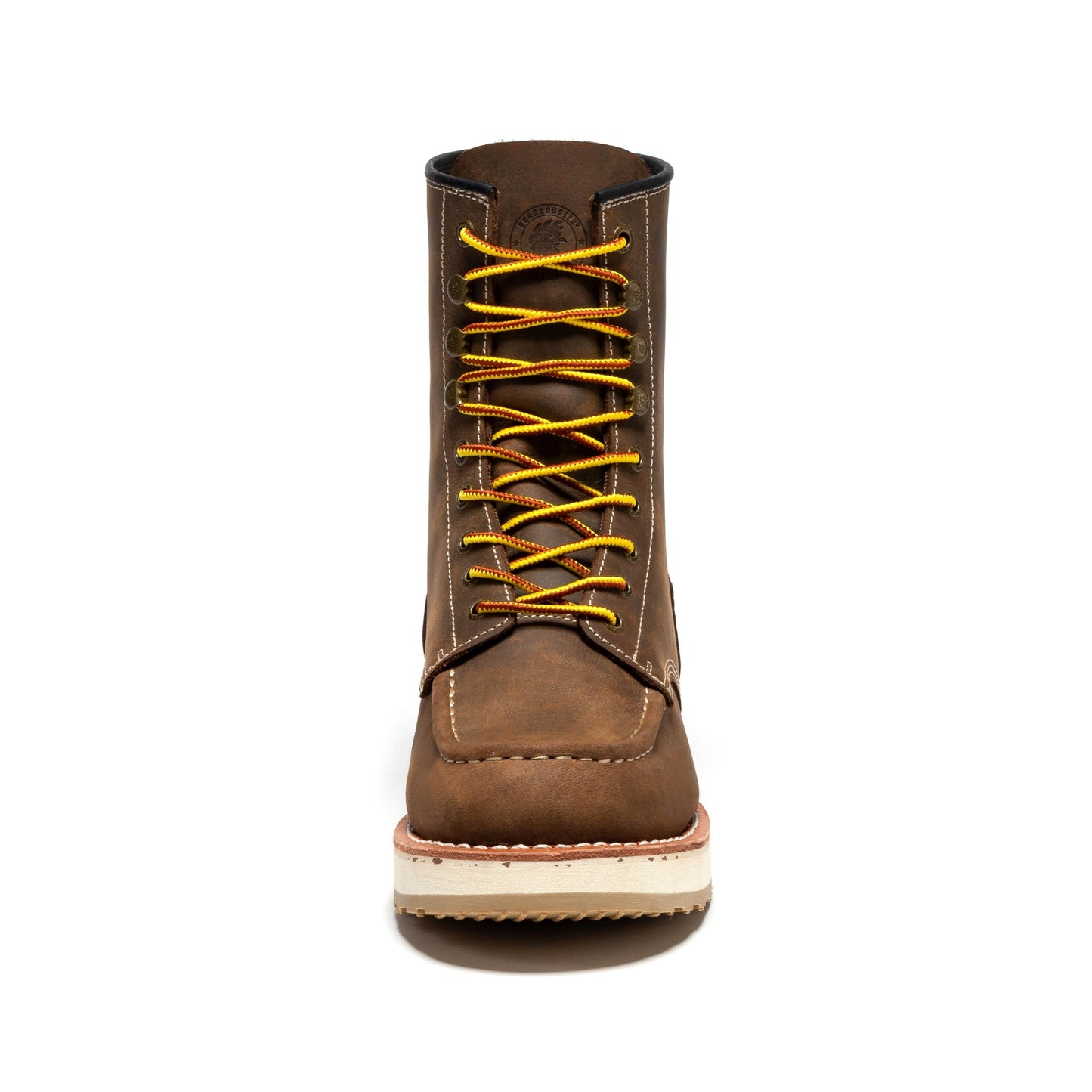 Rockrooster 8 Inch Dark Brown Soft Toe Wedge Work Boots SAP308