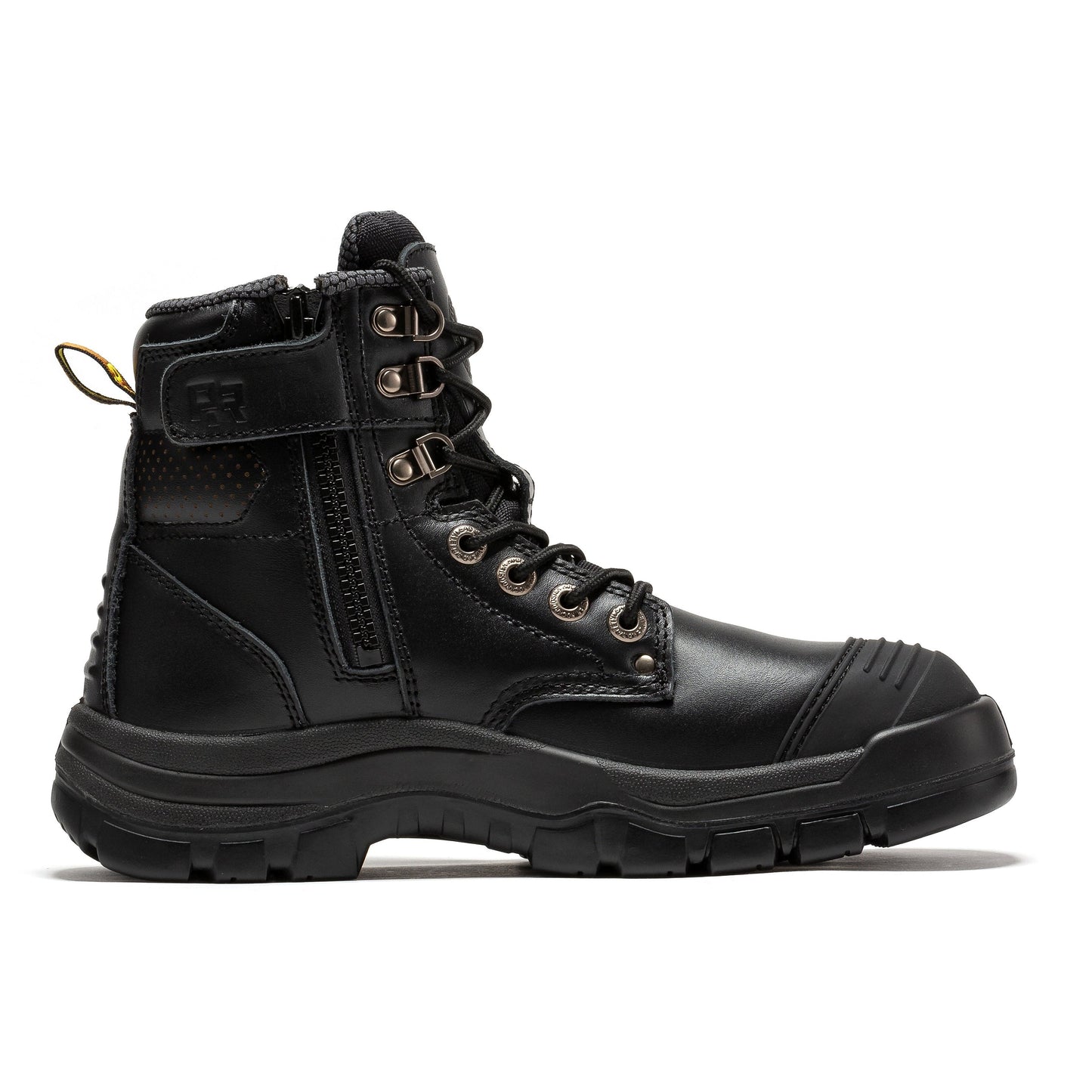 Madison Tan 6 Inch Zip-sided Steel Toe Leather Work Boots ROCKROOSTER