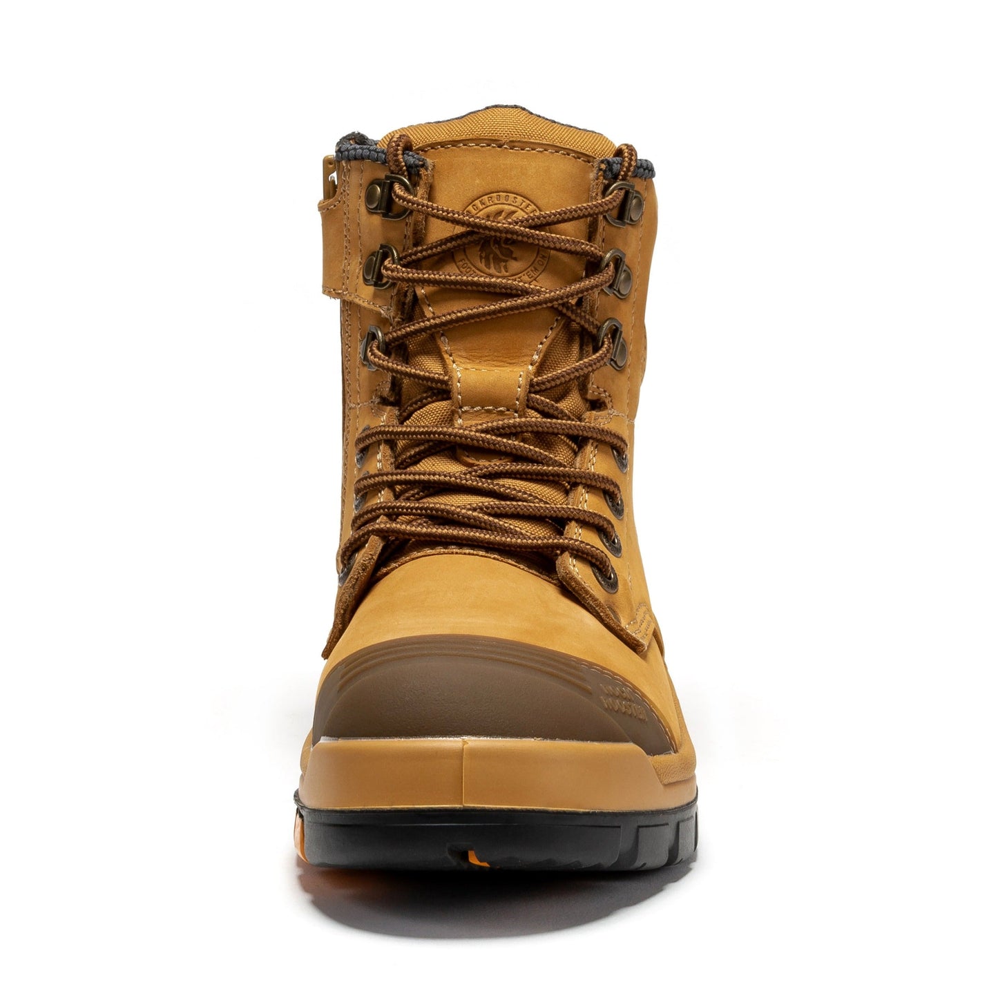 Madison Tan 6 Inch Zip-sided Steel Toe Leather Work Boots ROCKROOSTER