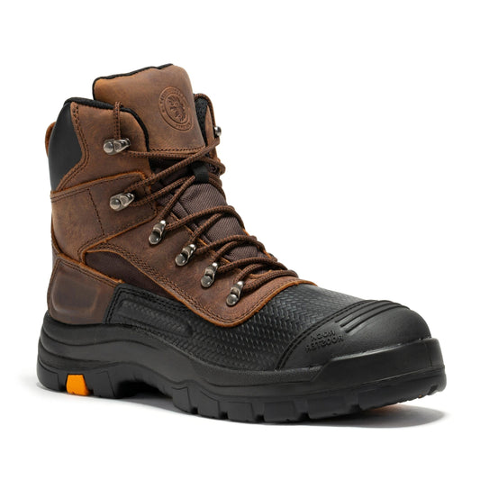 ROCKROOSTER Waterproof Steel Toe Leather Work Boots 6 Inch AK216 Sedona