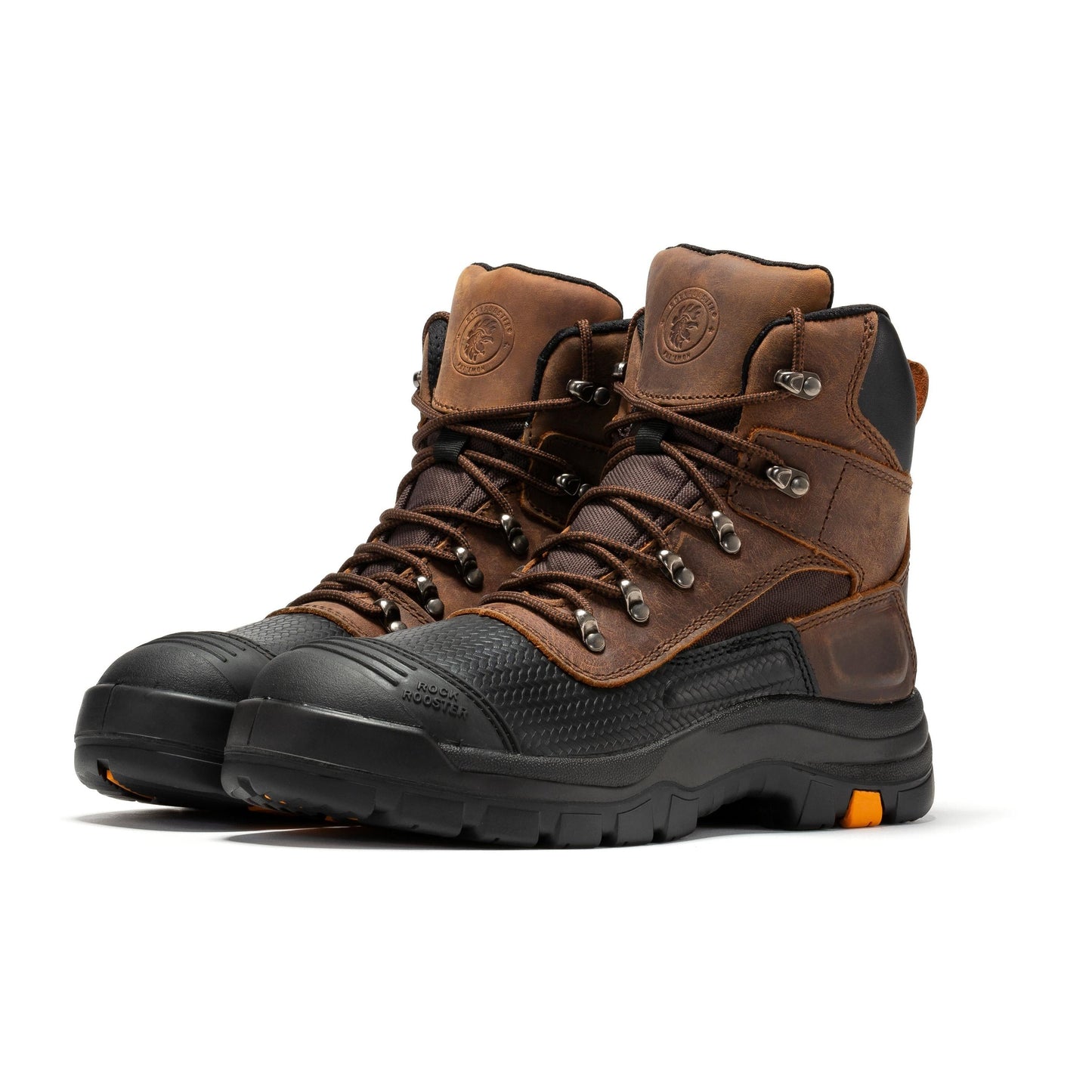 ROCKROOSTER Waterproof Steel Toe Leather Work Boots 6 Inch AK216 Sedona