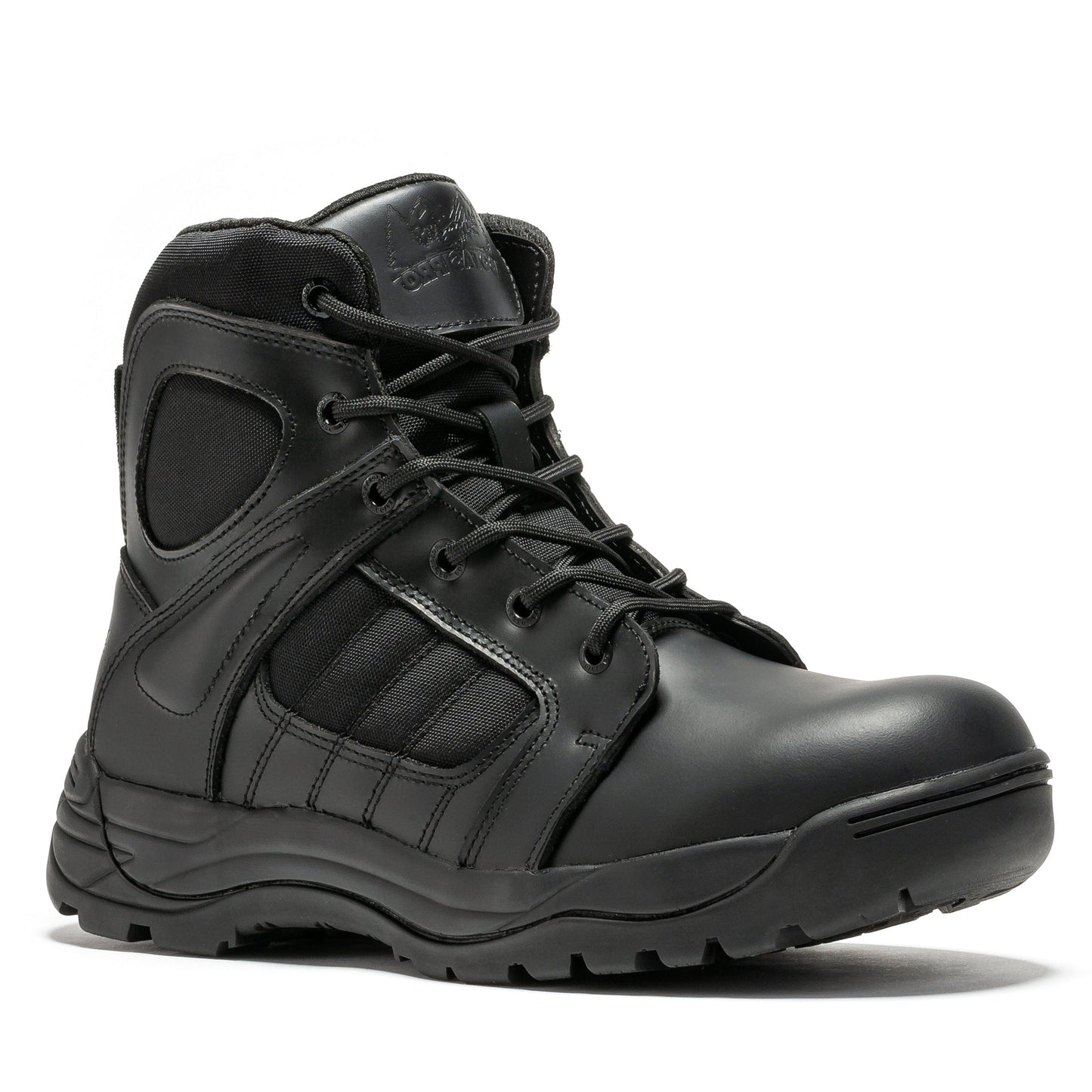 Botas Pro Black 6 inch Side Zipper Rubber Sole Tactical Boots BMP111BK