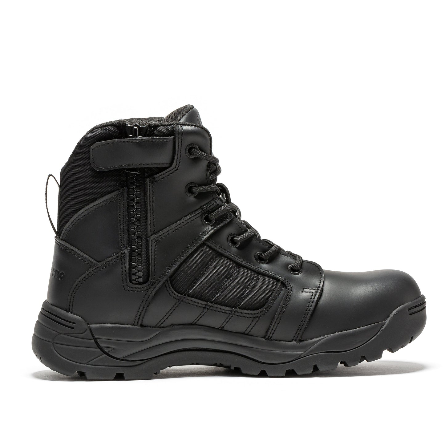 Botas Pro Black 6 inch Side Zipper Rubber Sole Tactical Boots BMP111BK