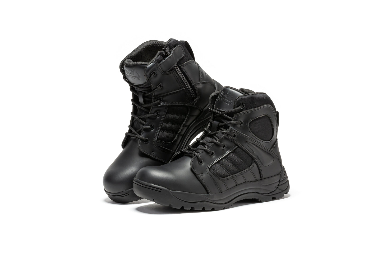Botas Pro Black 6 inch Side Zipper Rubber Sole Tactical Boots BMP111BK