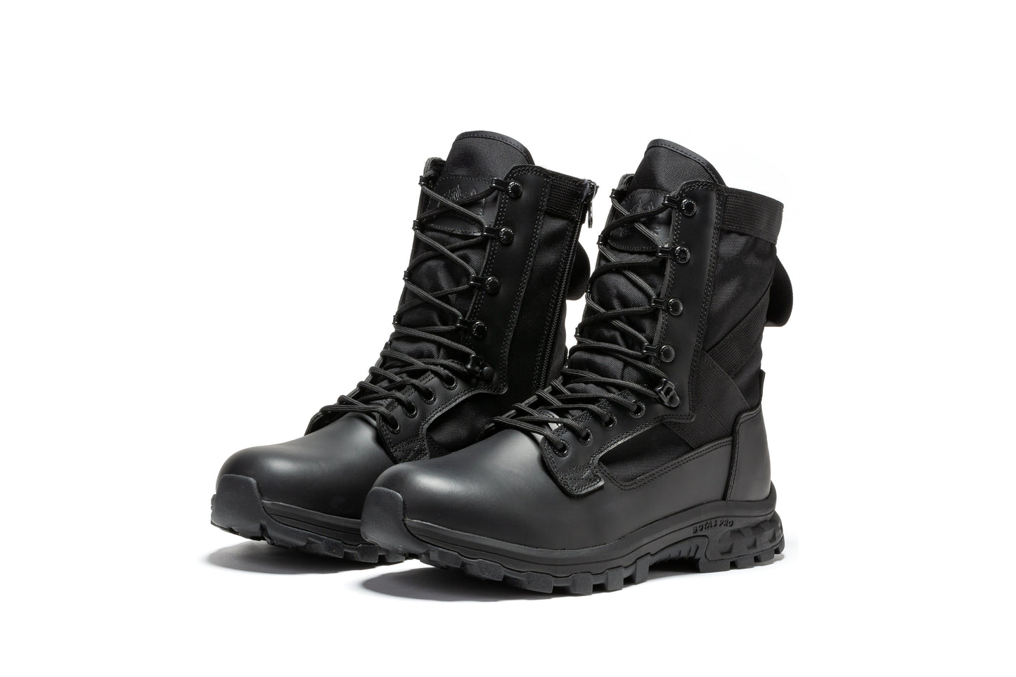 Botas Pro Black 8 inch Side Zipper Military Tactical Boots Rock Rooster