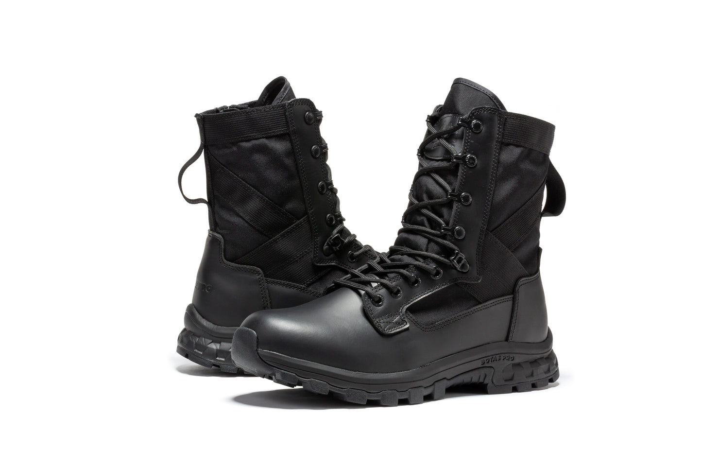 Botas Pro Black 8 inch Side Zipper Military Tactical Boots Rock Rooster