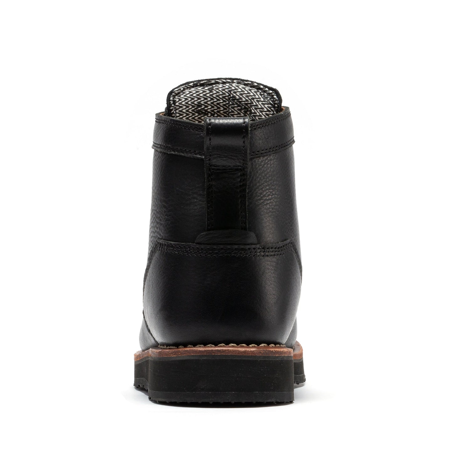 Black Steel Toe Wedge Work Boots 6 Inch ROCKROOSTER Edgewood Men's SAP610BK
