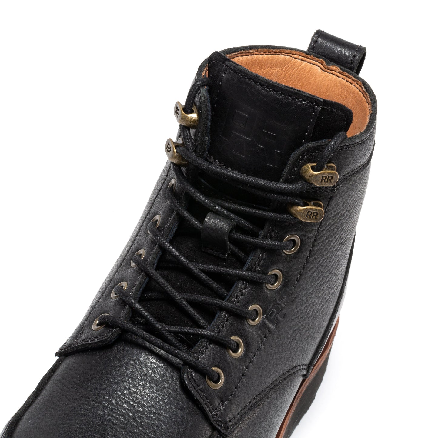 Black Steel Toe Wedge Work Boots 6 Inch ROCKROOSTER Edgewood Men's SAP610BK