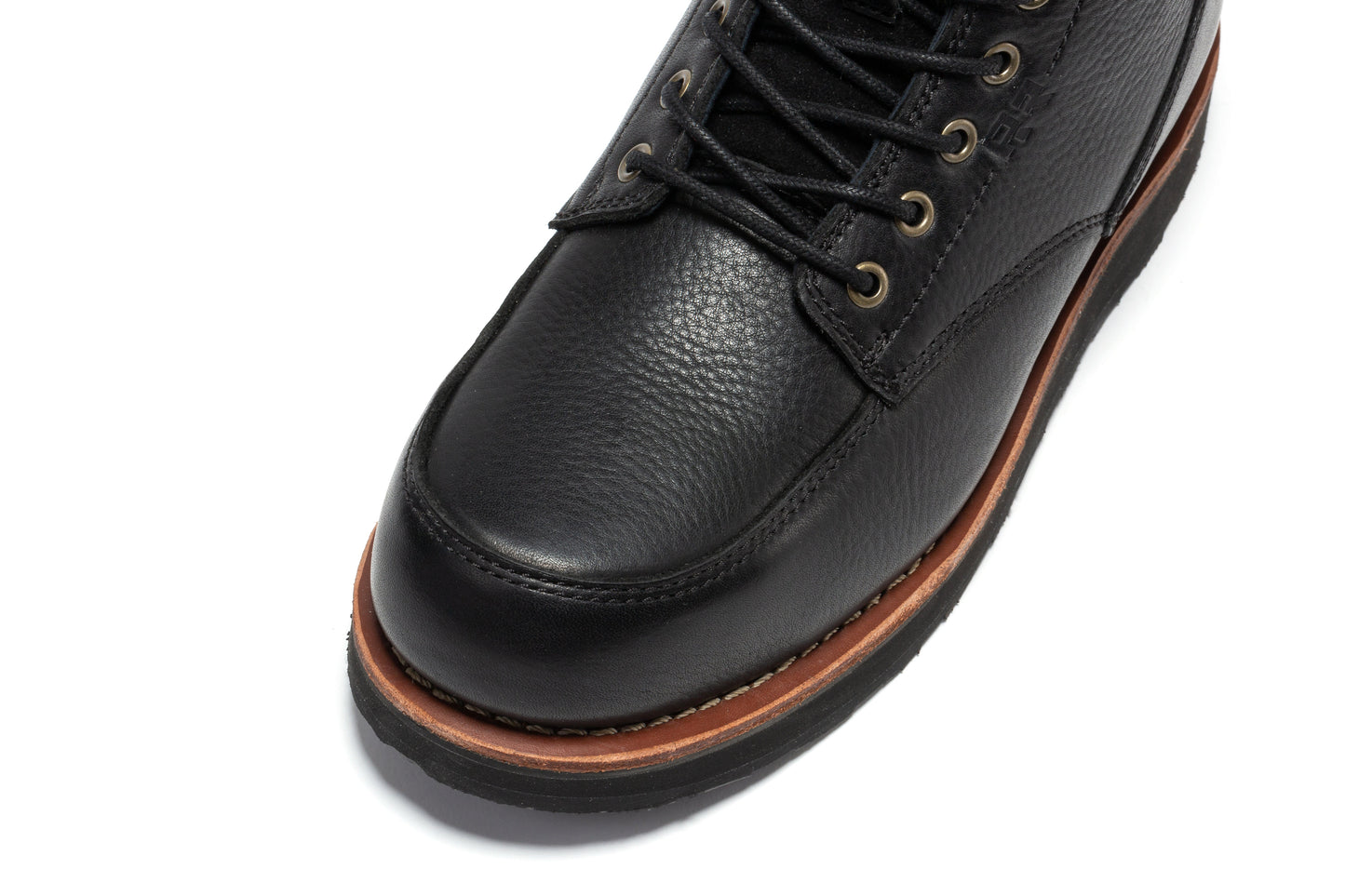 Black Steel Toe Wedge Work Boots 6 Inch ROCKROOSTER Edgewood Men's SAP610BK