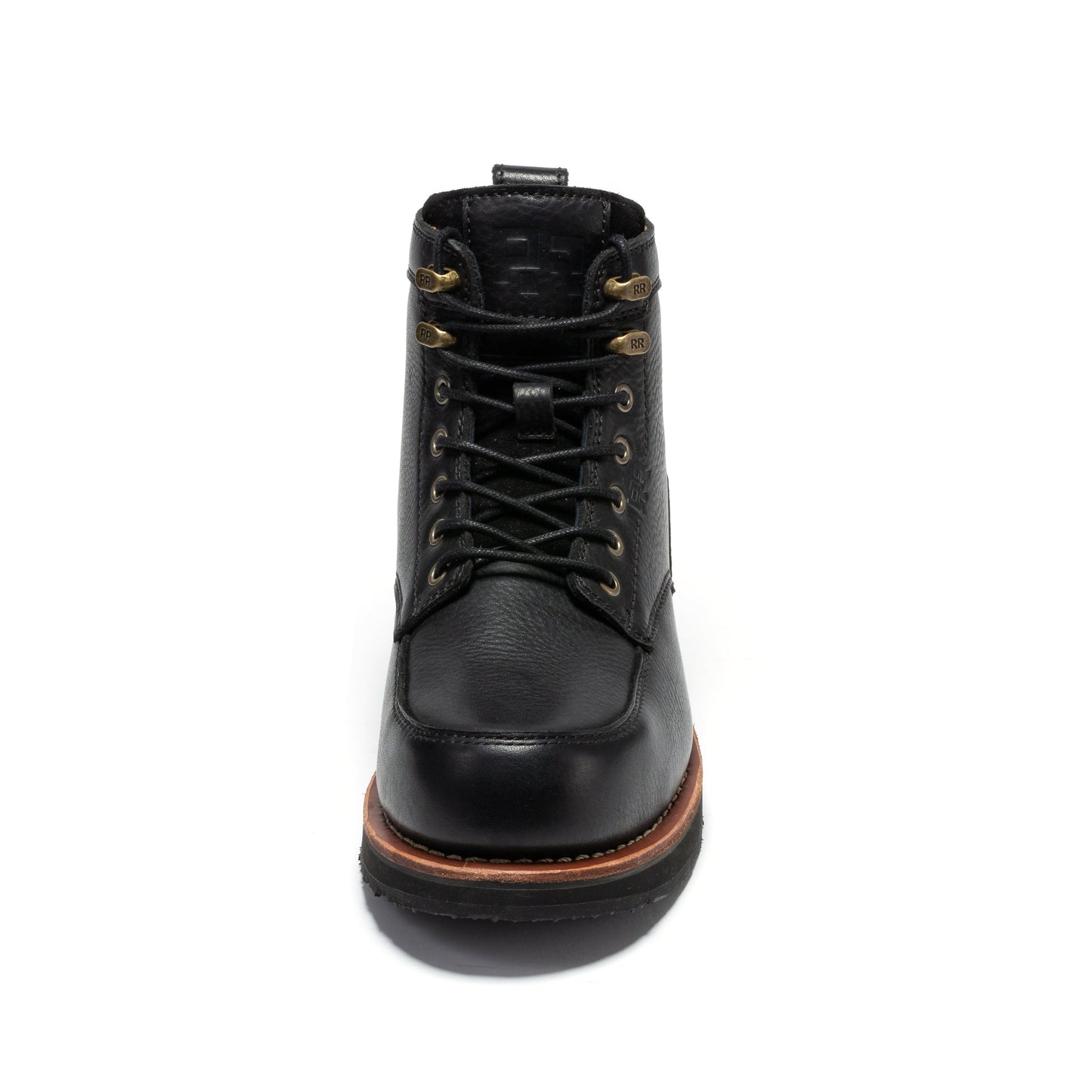 Black Steel Toe Wedge Work Boots 6 Inch ROCKROOSTER Edgewood Men's SAP610BK