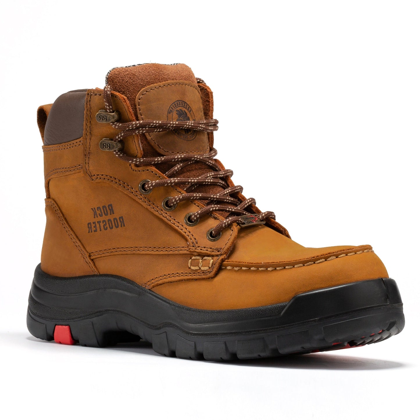 Wide Steel Toe Work Boots 6 inch Rubber Outsole ROCKROOSTER Zumbro