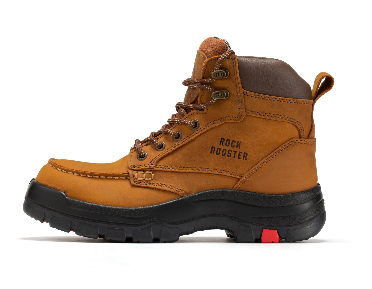 Wide Steel Toe Work Boots 6 inch Rubber Outsole ROCKROOSTER Zumbro