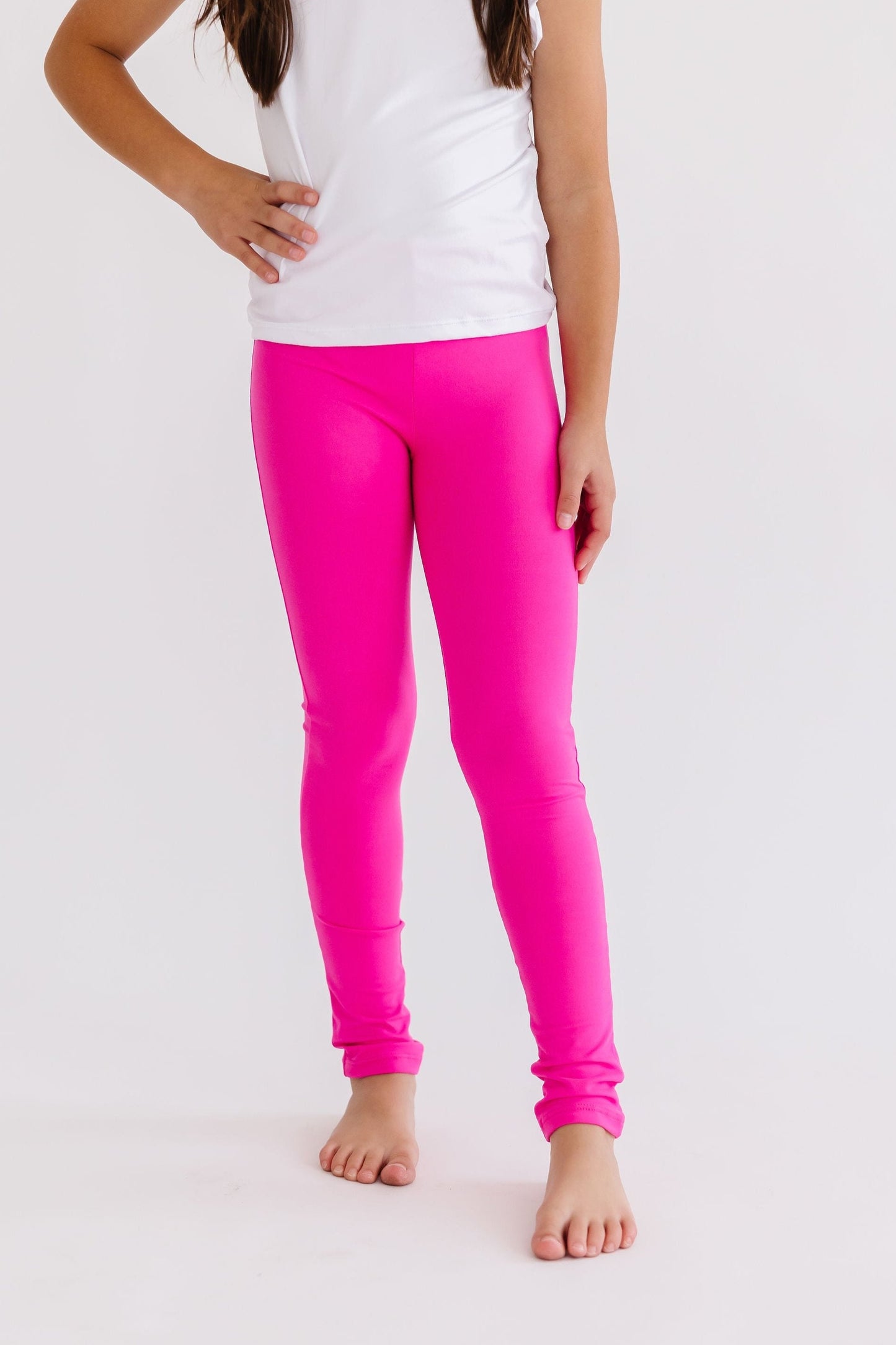 Hot Pink High Waisted Slim Fit Leggings Mila & Rose