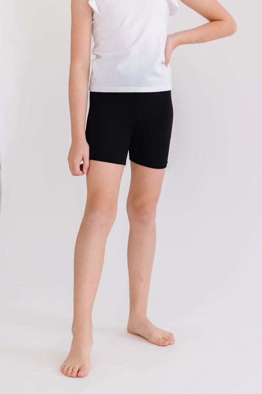 Black High Waisted Twirl Shorts