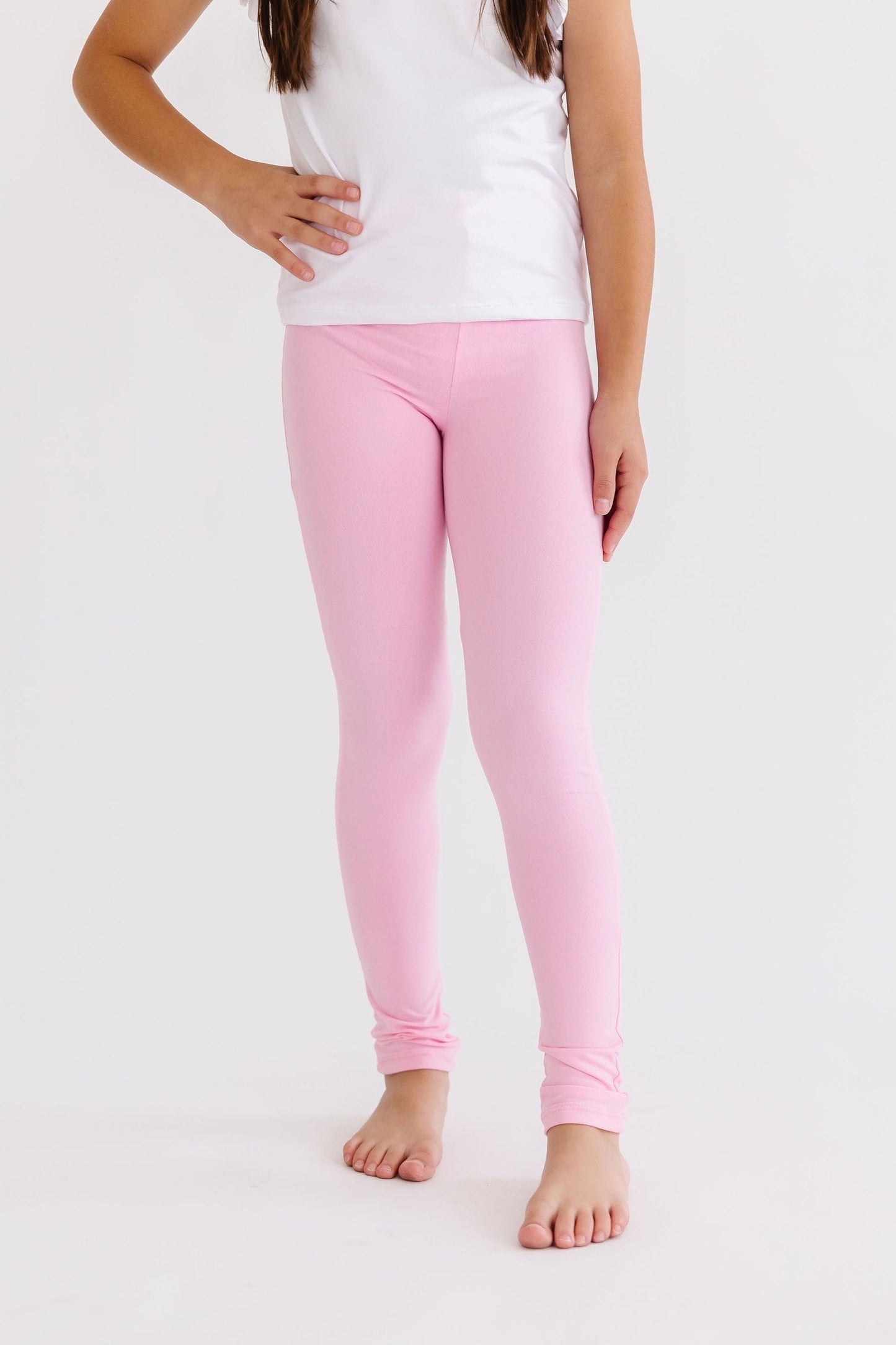 Bubblegum Pink High Waisted Leggings Mila & Rose