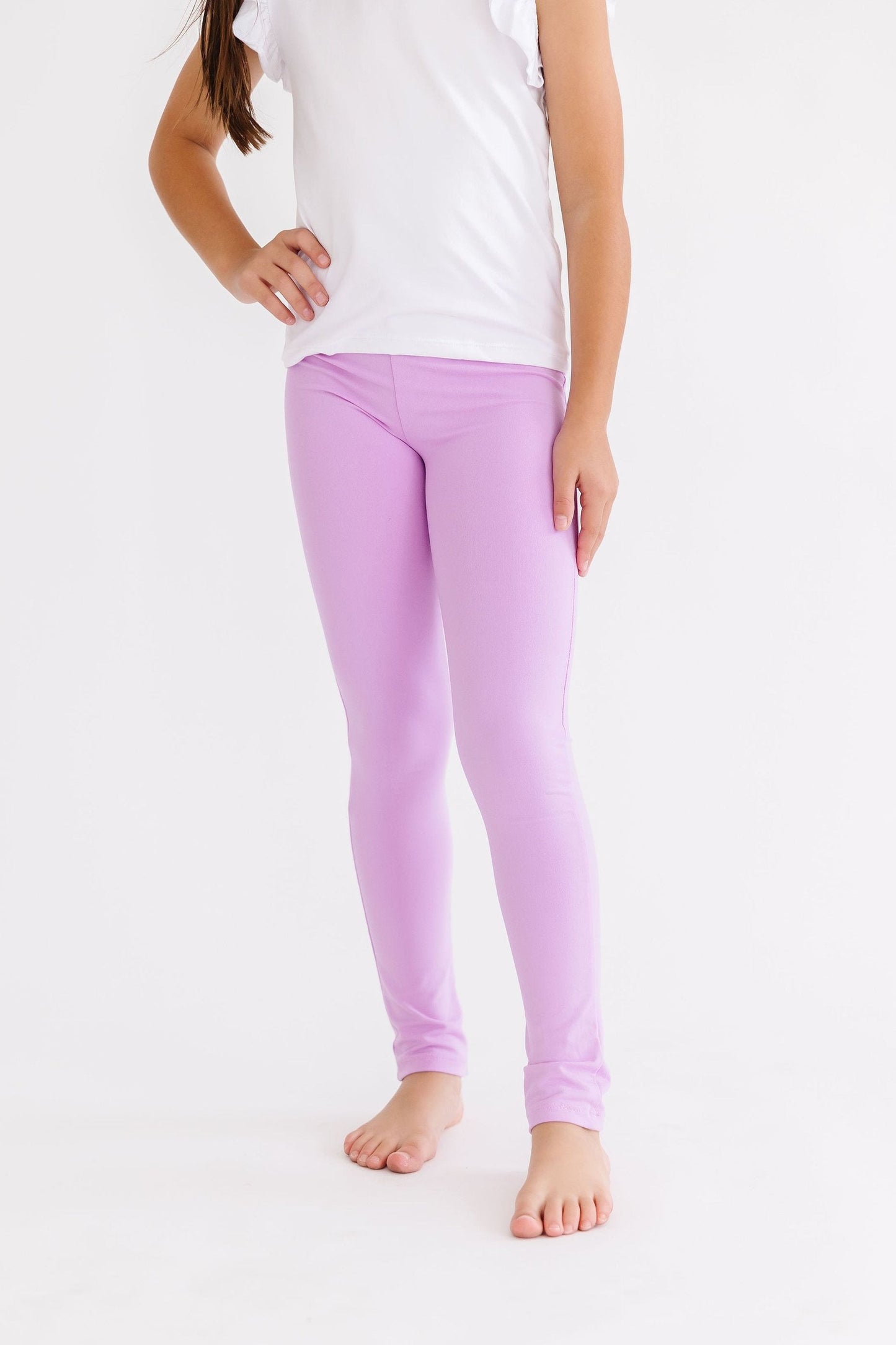 Bright Lilac High Waisted Slim Fit Leggings Mila & Rose