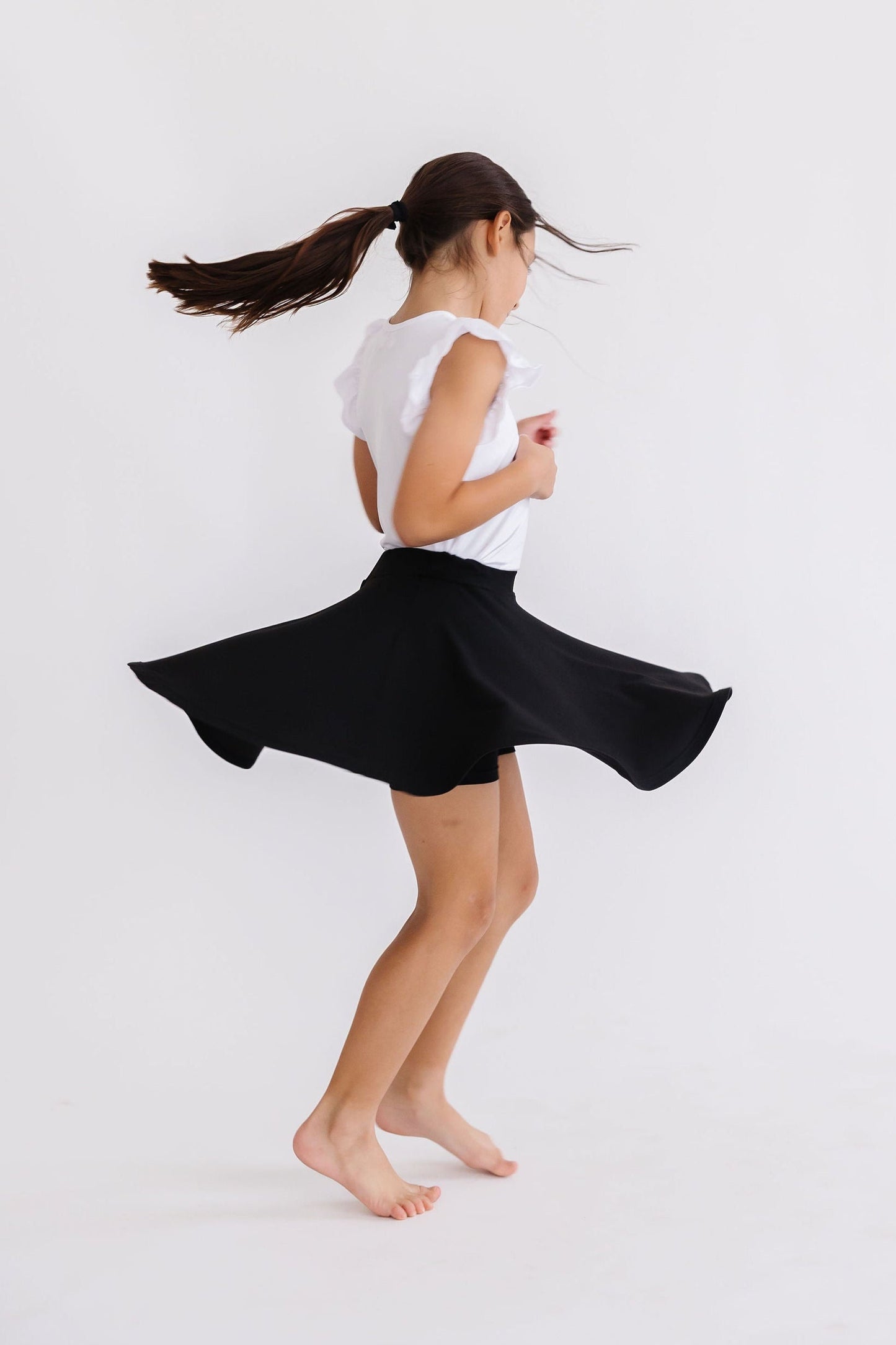 Black Attached Shorts Twirl Skort Mila & Rose