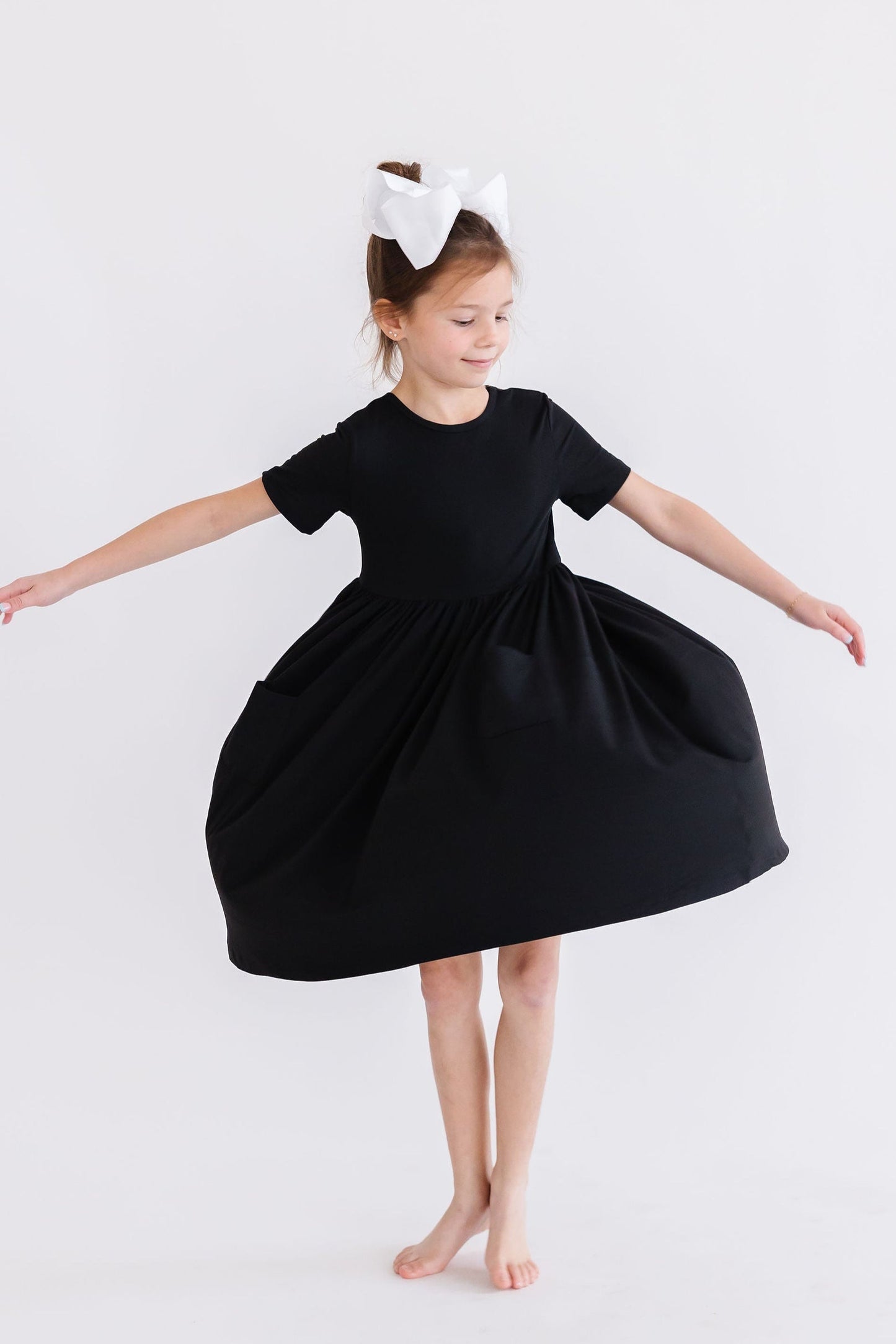 Black Pocket Twirl Dress S/S Dress Mila & Rose