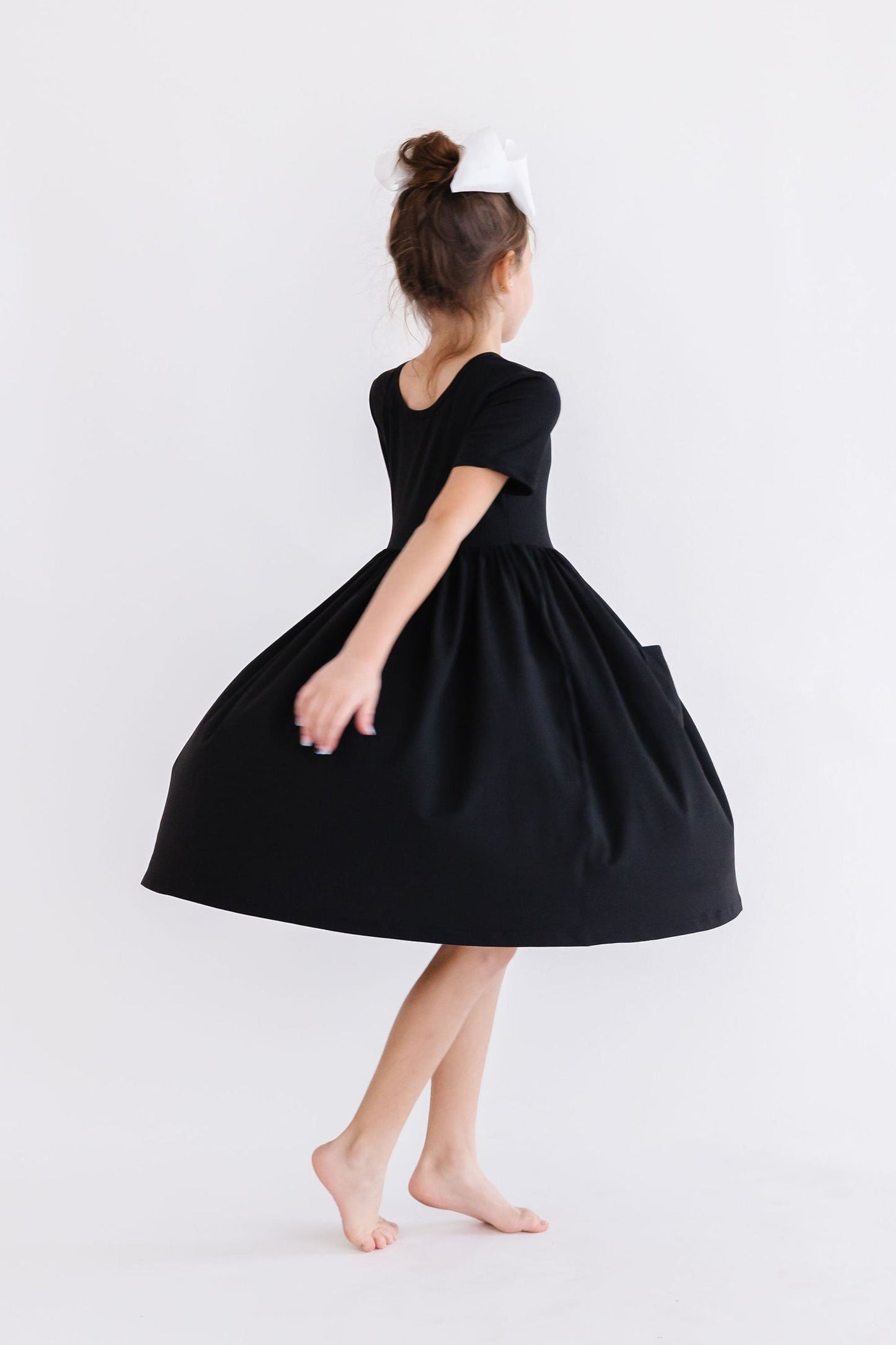 Black Pocket Twirl Dress S/S Dress Mila & Rose