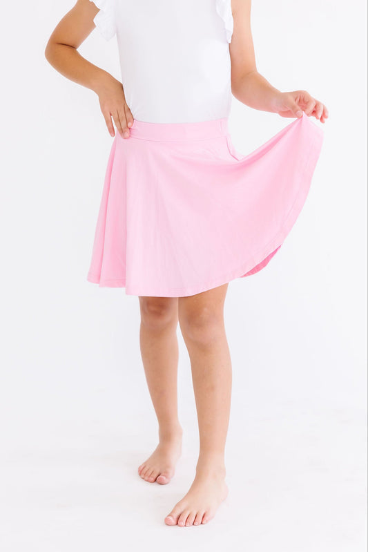 Bubblegum Pink Attached Shorts Twirl Skort Mila & Rose