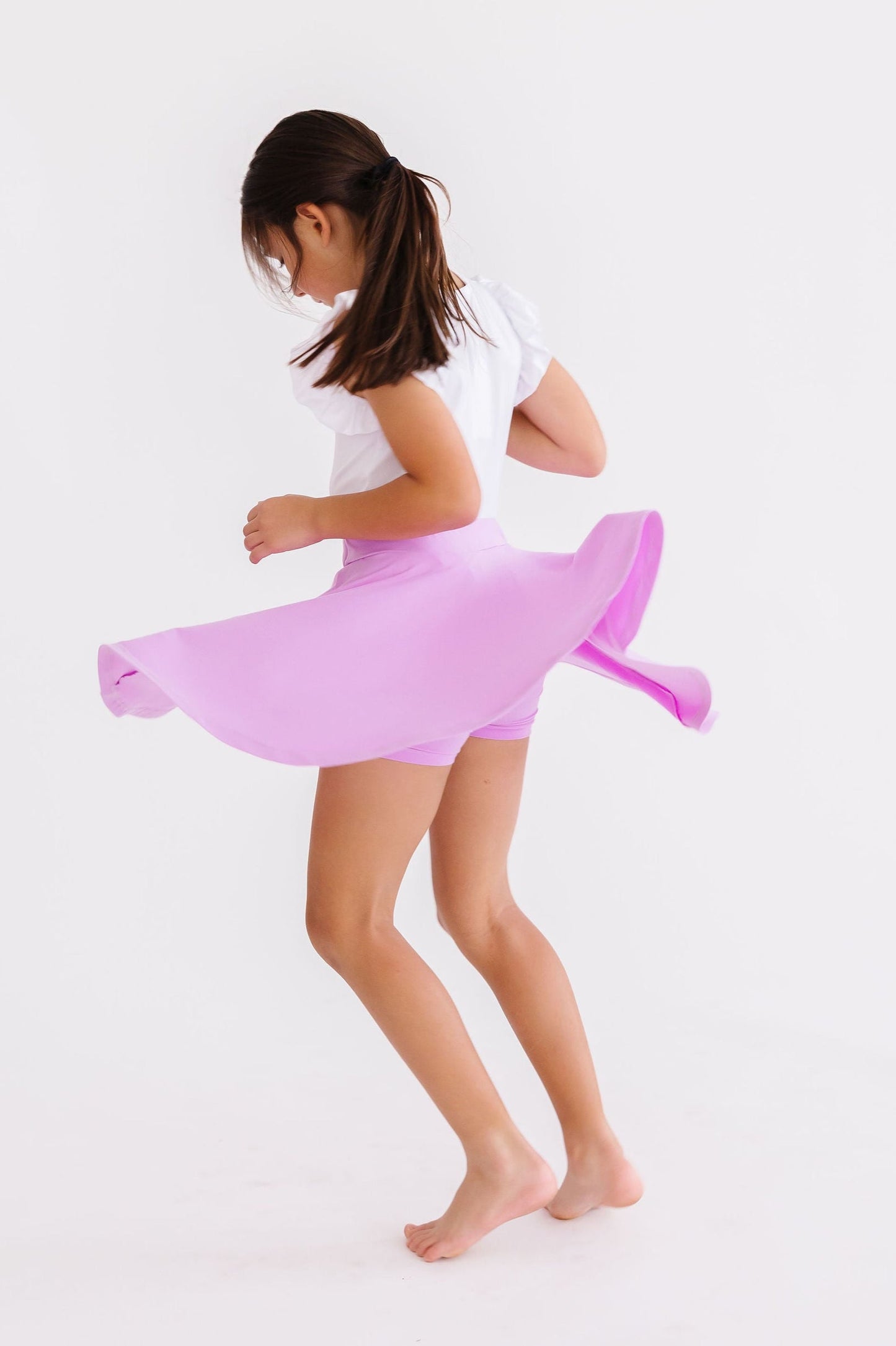 Bright Lilac Twirl Skort with Attached Shorts Mila & Rose